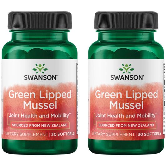 Swanson New Zealand Green Lipped Mussel Oil bottle pour supports joint comfort and mobility