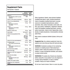 Swanson nutrition facts panel displays clear ingredient information.