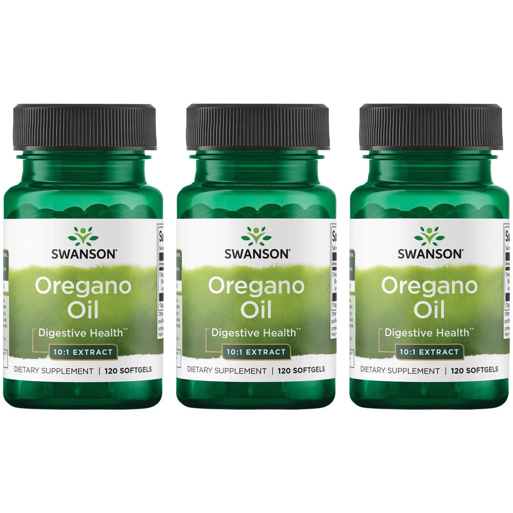 Swanson oregano oil 10:1 extract bottle showing natural digestive support