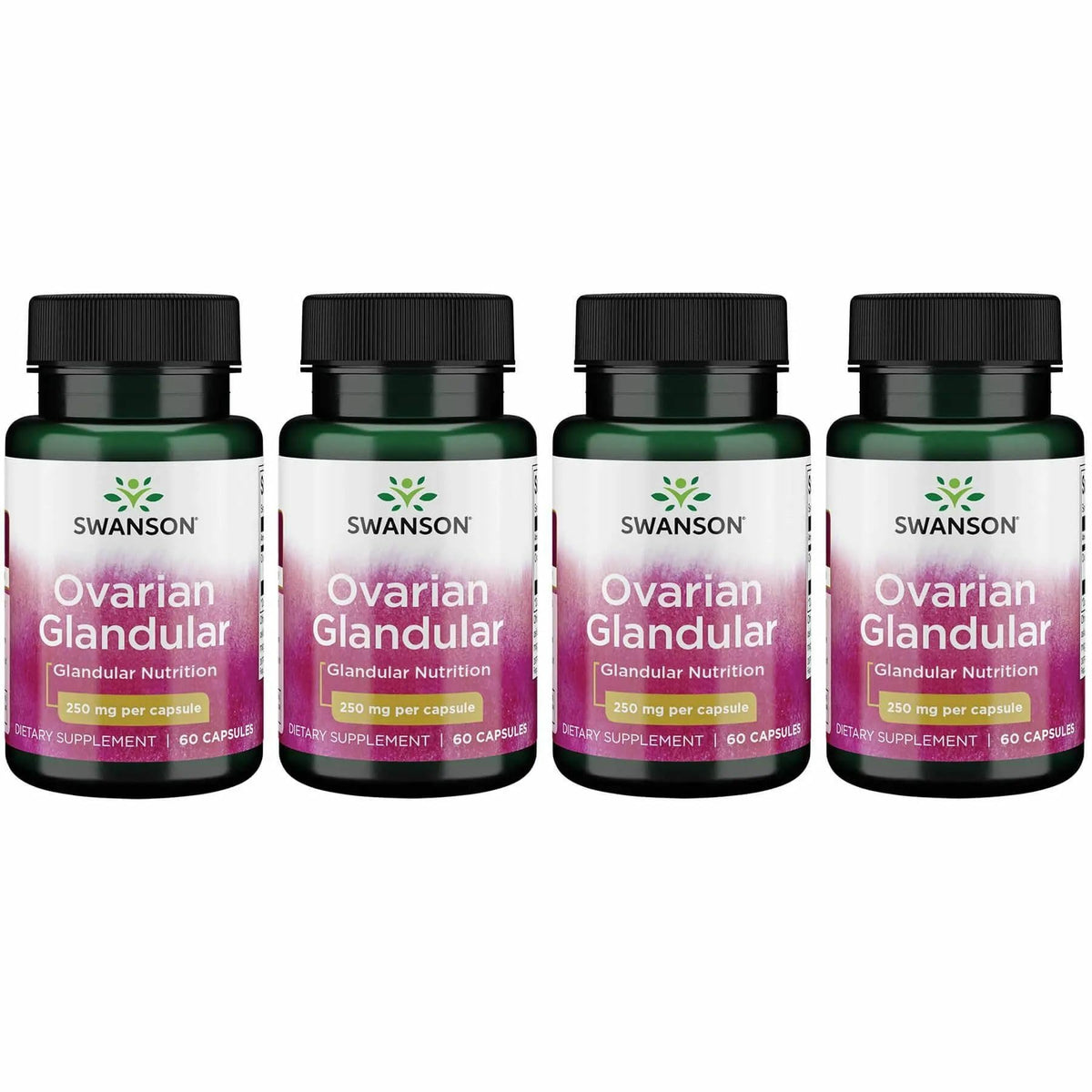 Swanson Ovarian Glandular bottle and label signaling premium wellness support.