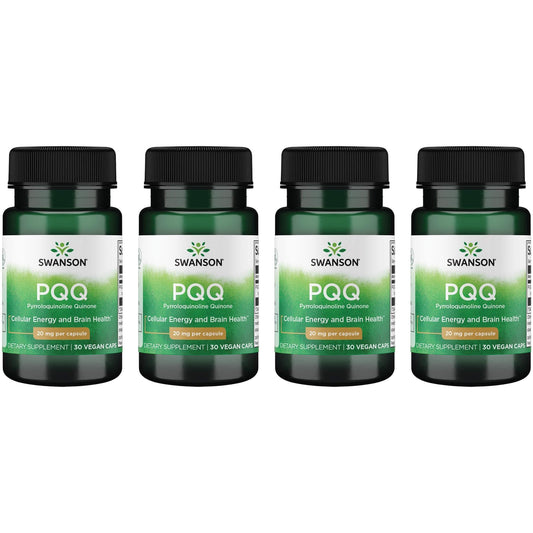 Swanson PQQ vegan capsules bottle for mitochondrial support and cognitive health.