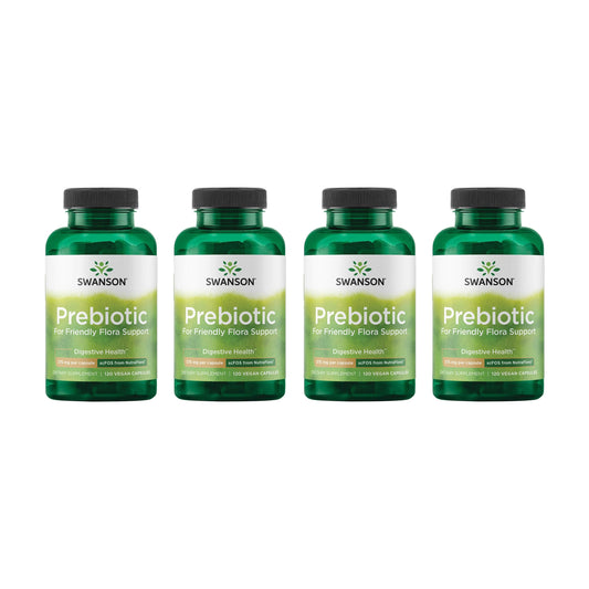 Swanson Prebiotic bottle front showing digestive health focus