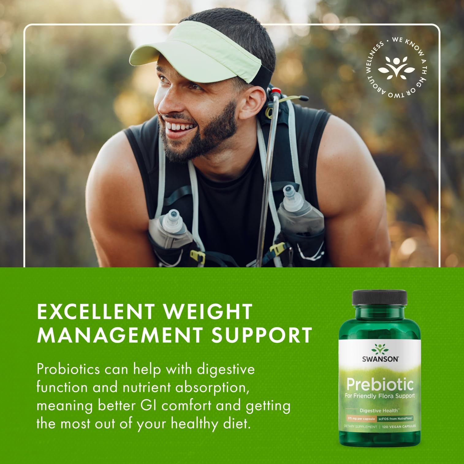 NutraFlora fiber note on Swanson Prebiotic ingredients
