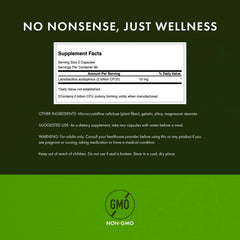 Swanson probiotic label front highlights natural formula and purity.