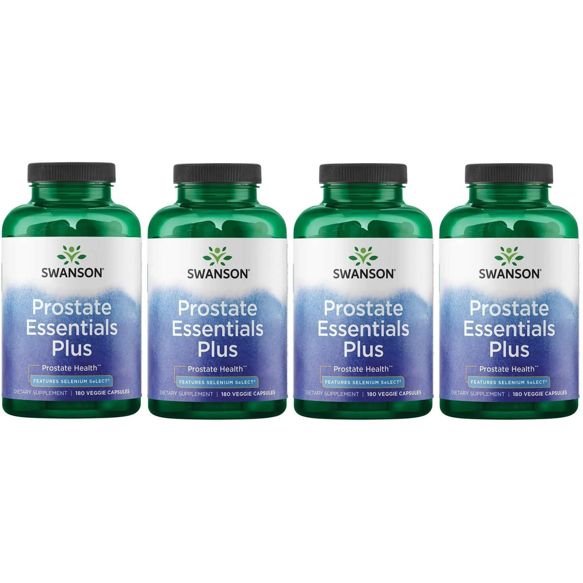 Swanson Prostate Essentials Plus bottle front shows daily prostate support potential.