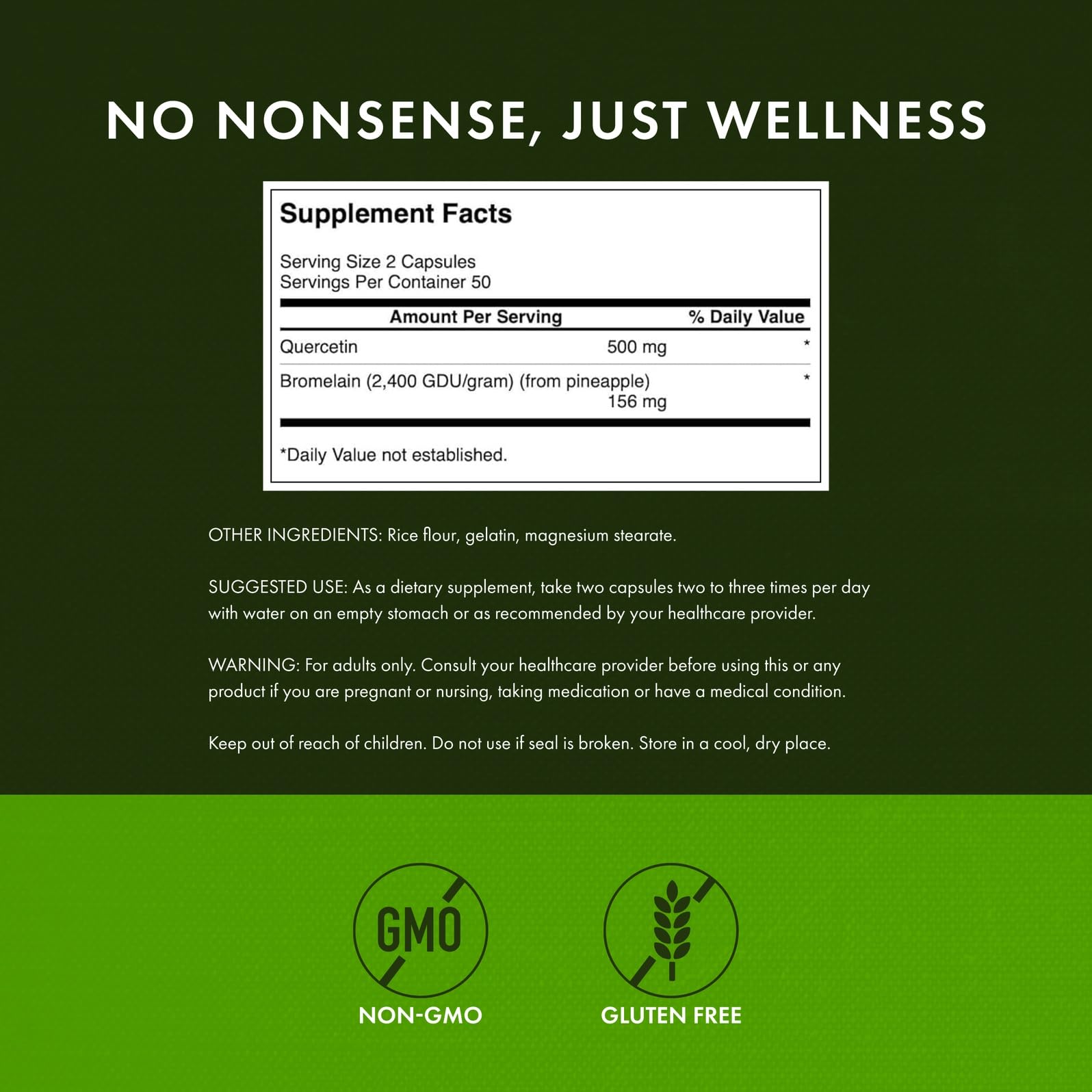 Swanson Quercetin Bromelain upper-respiratory-health capsules support clearer breathing.