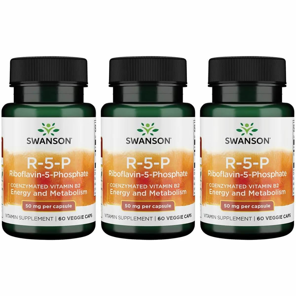 Swanson R-5-P bottle showing active Vitamin B2 for energy support
