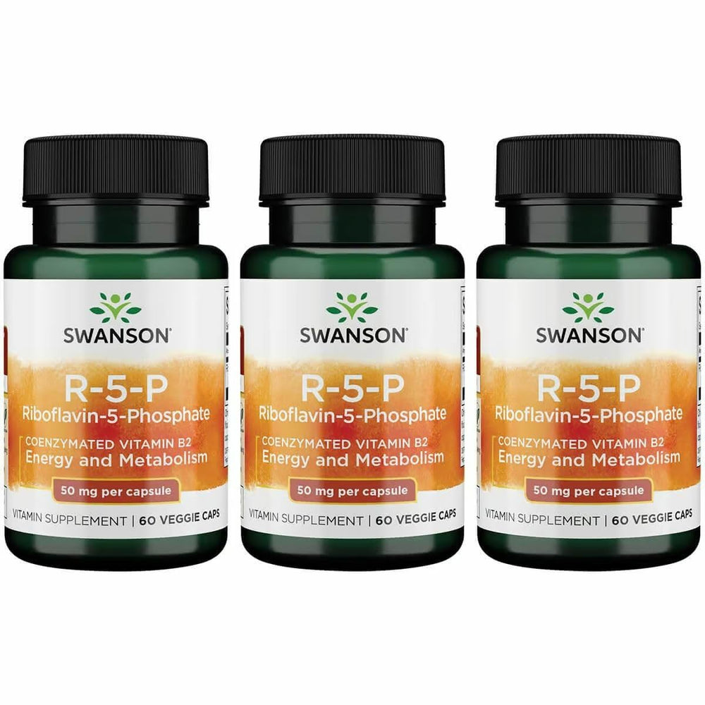 Swanson R-5-P bottle showing active Vitamin B2 for energy support