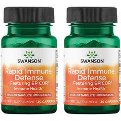Swanson Rapid Immune Defense Epicor 500 mg bottle offers potential immune support for everyday wellness.