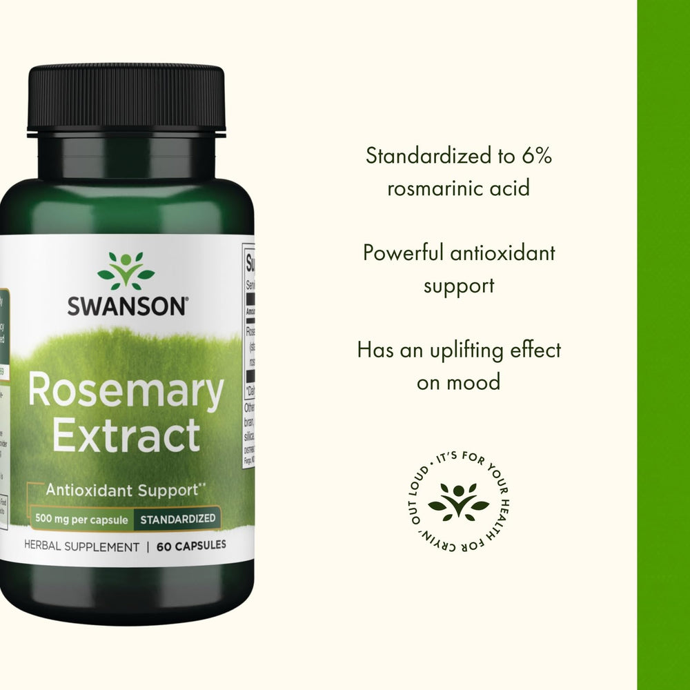 Swanson rosemary extract packaging on display, brand-approved and trusted