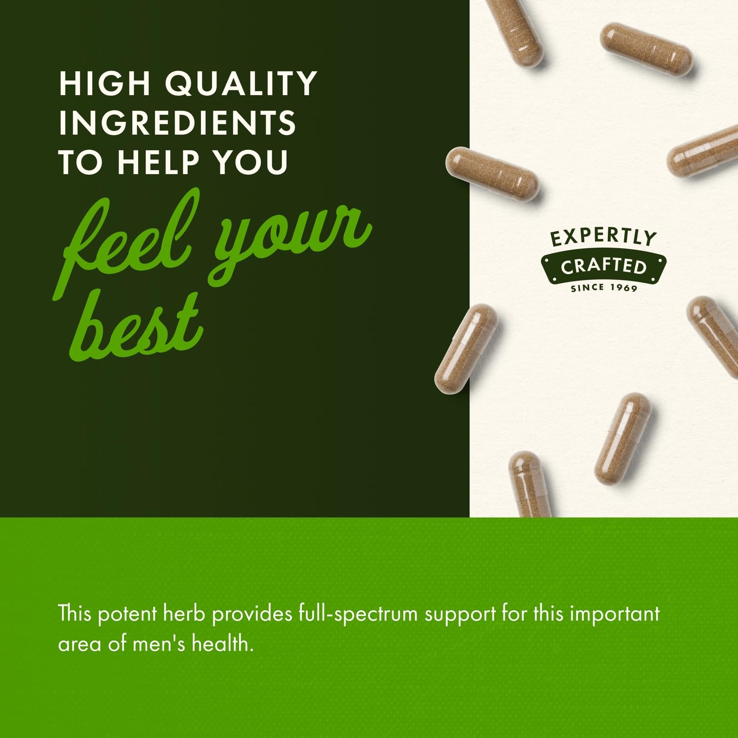Capsules being poured from a bottle for convenient daily intake.