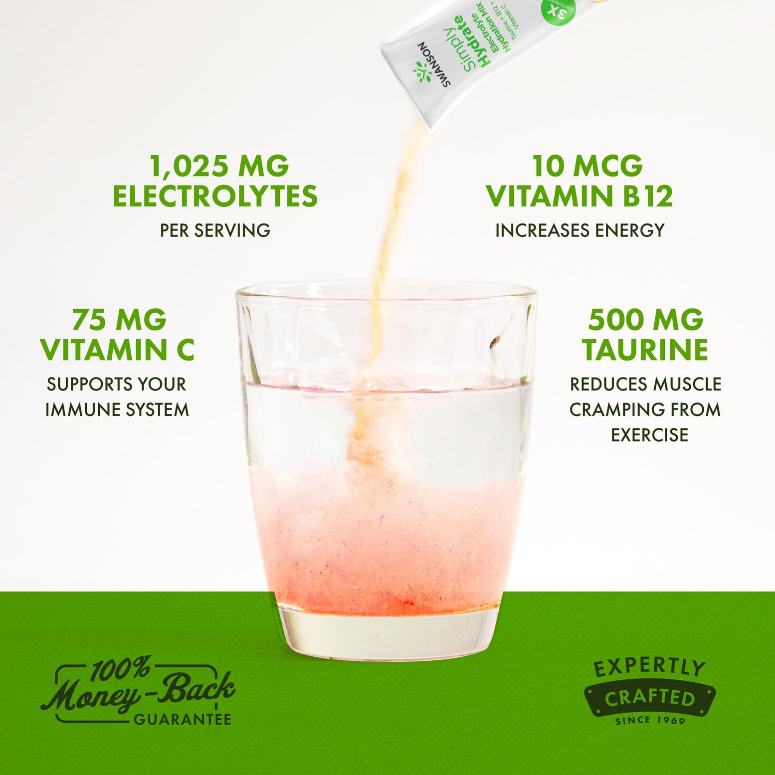 Swanson Simply Hydrate includes potassium and magnesium for mineral-rich hydration.