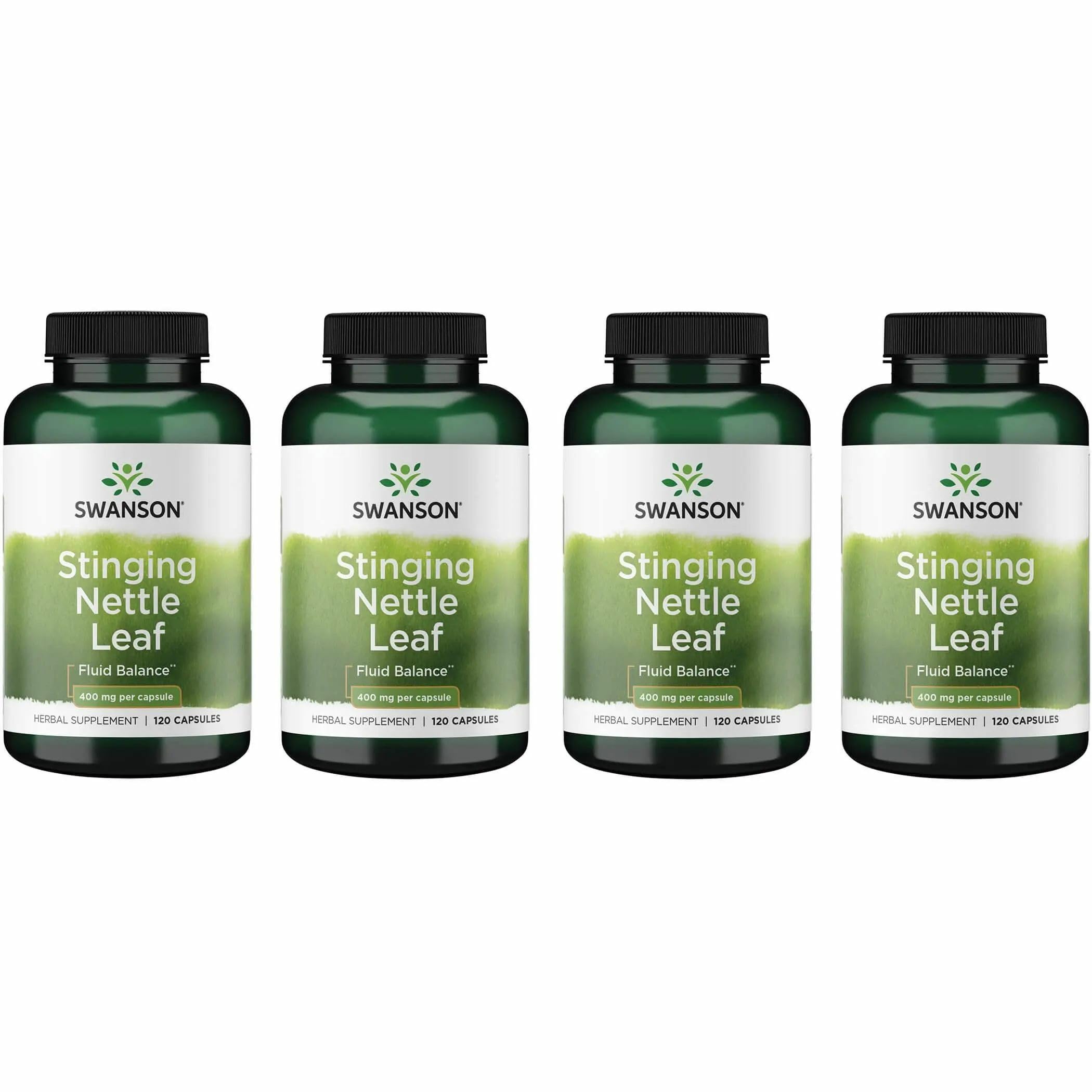 Swanson Stinging Nettle Leaf bottle for urinary and respiratory support.