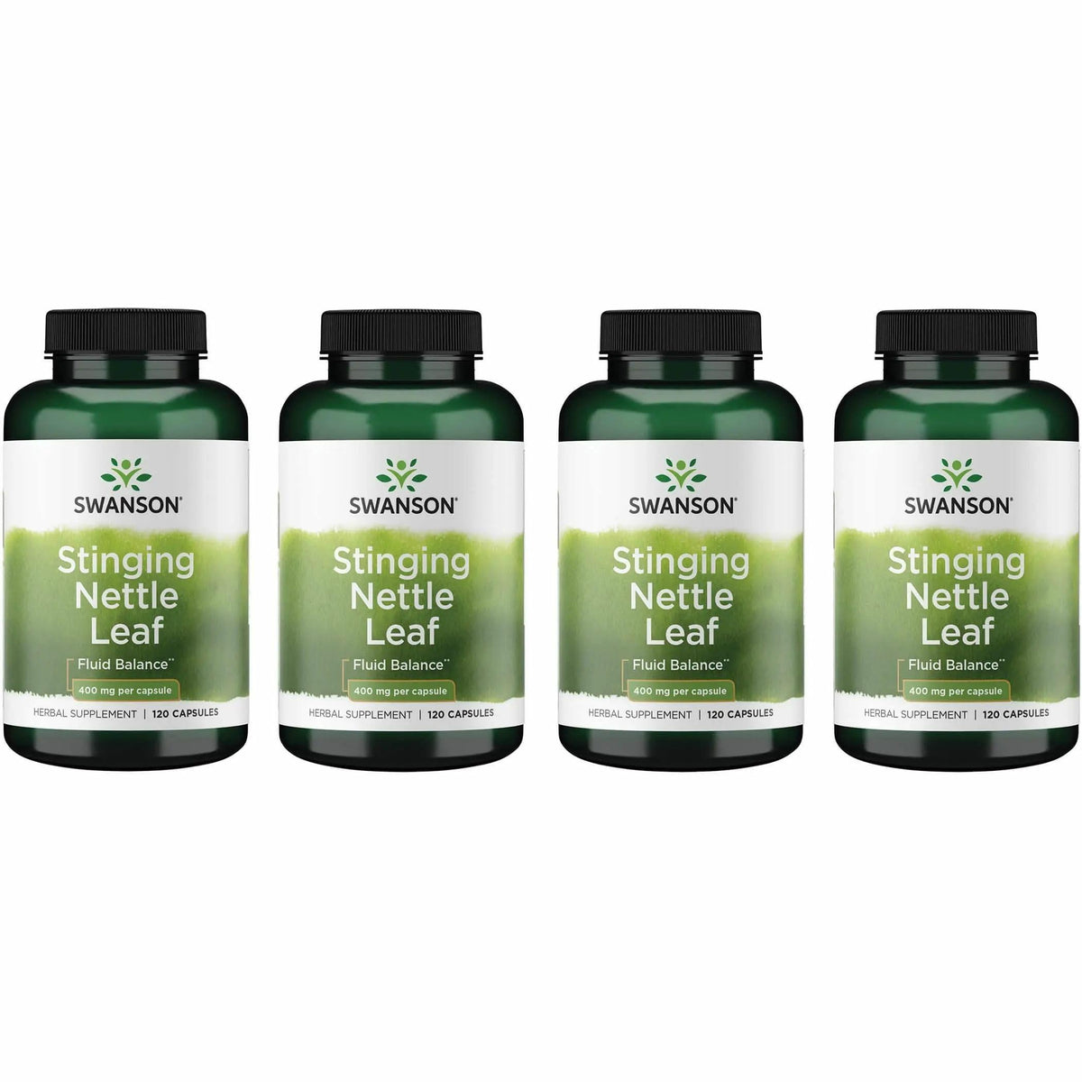 Swanson Stinging Nettle Leaf bottle for urinary and respiratory support.