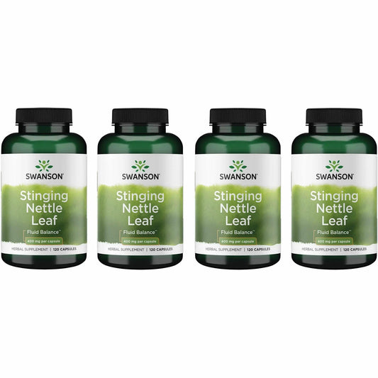 Swanson Stinging Nettle Leaf bottle for urinary and respiratory support.