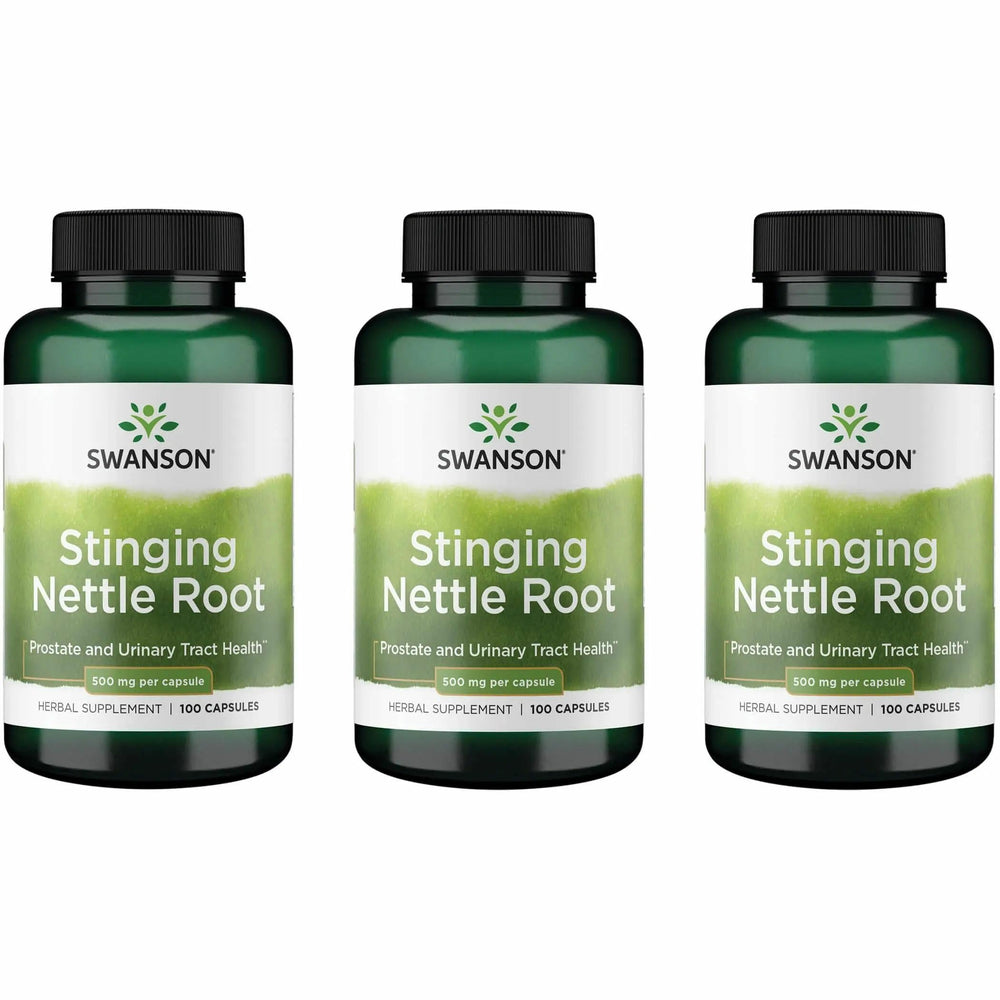 Swanson Stinging Nettle Root bottle with 500mg capsules for daily support