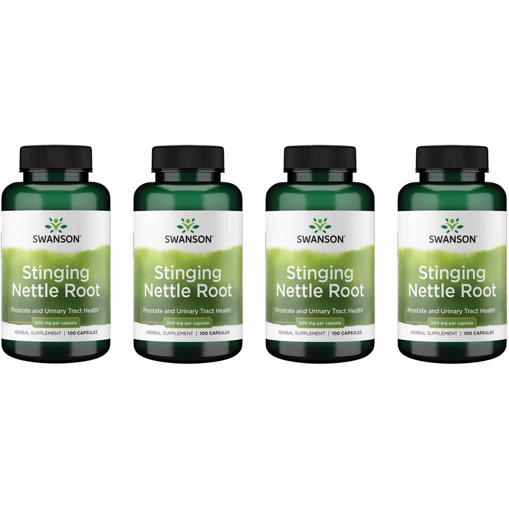 Swanson Stinging Nettle Root capsules bottle shown for daily wellness support.