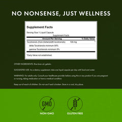 Pour shot of Swanson Tocotrienols suggesting easy daily intake and convenient supplementation.