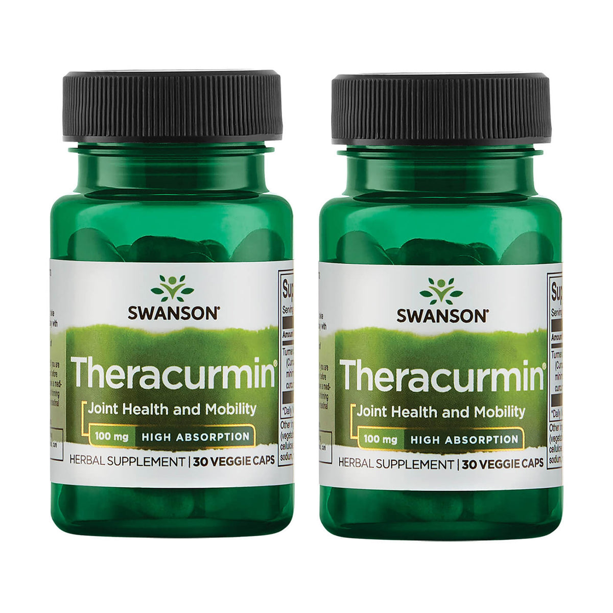Swanson Theracurmin bottle front view promoting joint support