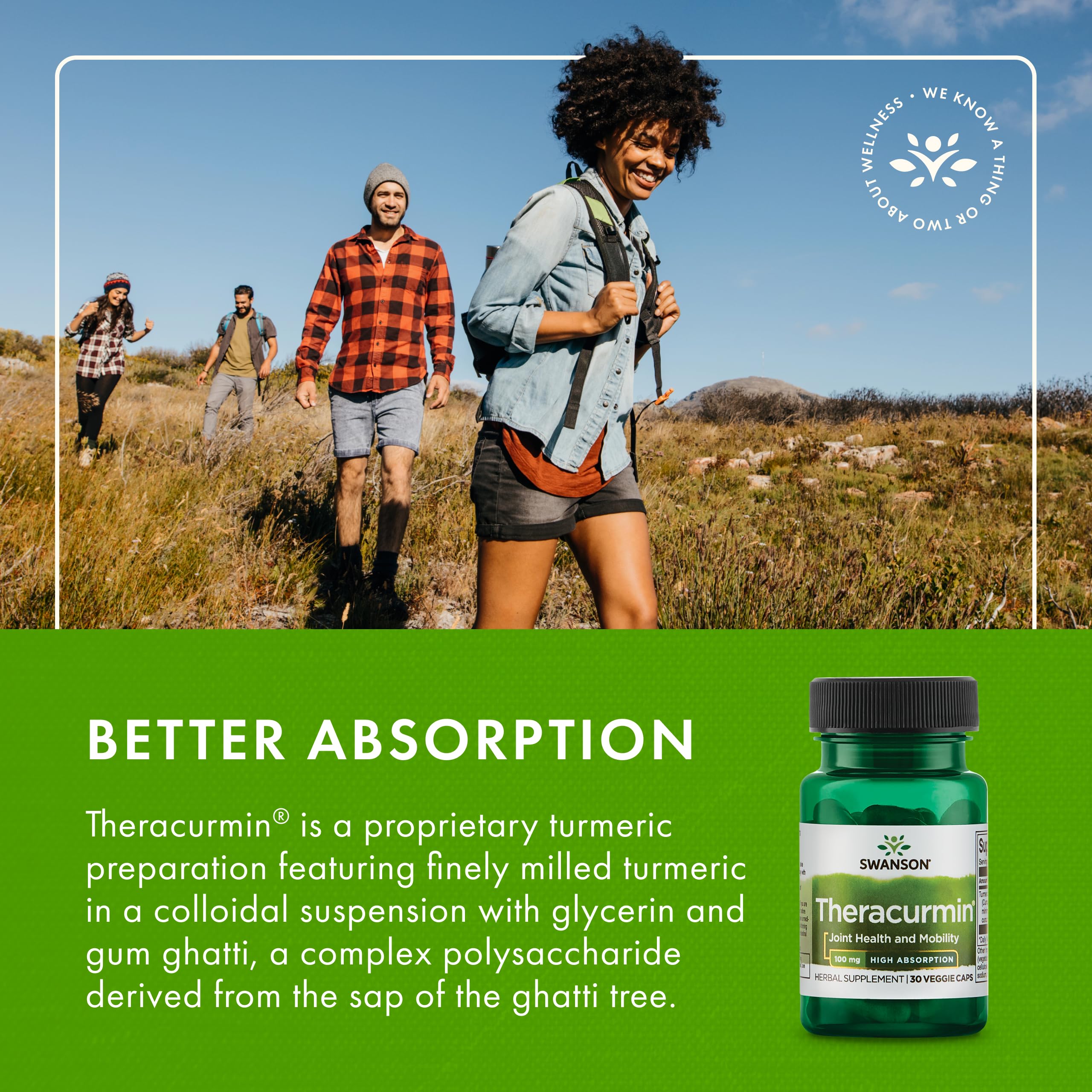 Swanson Theracurmin turmeric root visual evokes natural wellness inspiration for joints.
