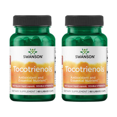 Swanson Tocotrienols bottle front highlighting delta- and gamma-tocotrienols for antioxidant protection