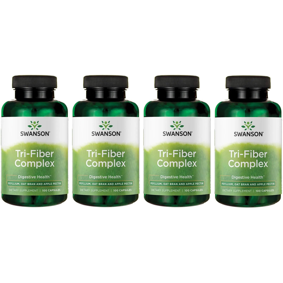 Swanson Tri-Fiber Complex bottle front view for daily digestive support.