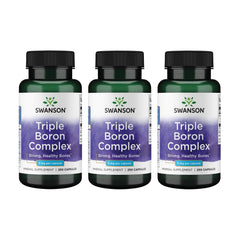 Swanson Triple Boron Complex bottle front showing three boron forms for absorption.