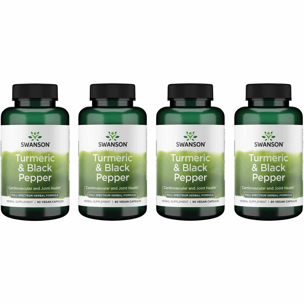 Swanson Turmeric & Black Pepper bottle front supports digestion and joint comfort