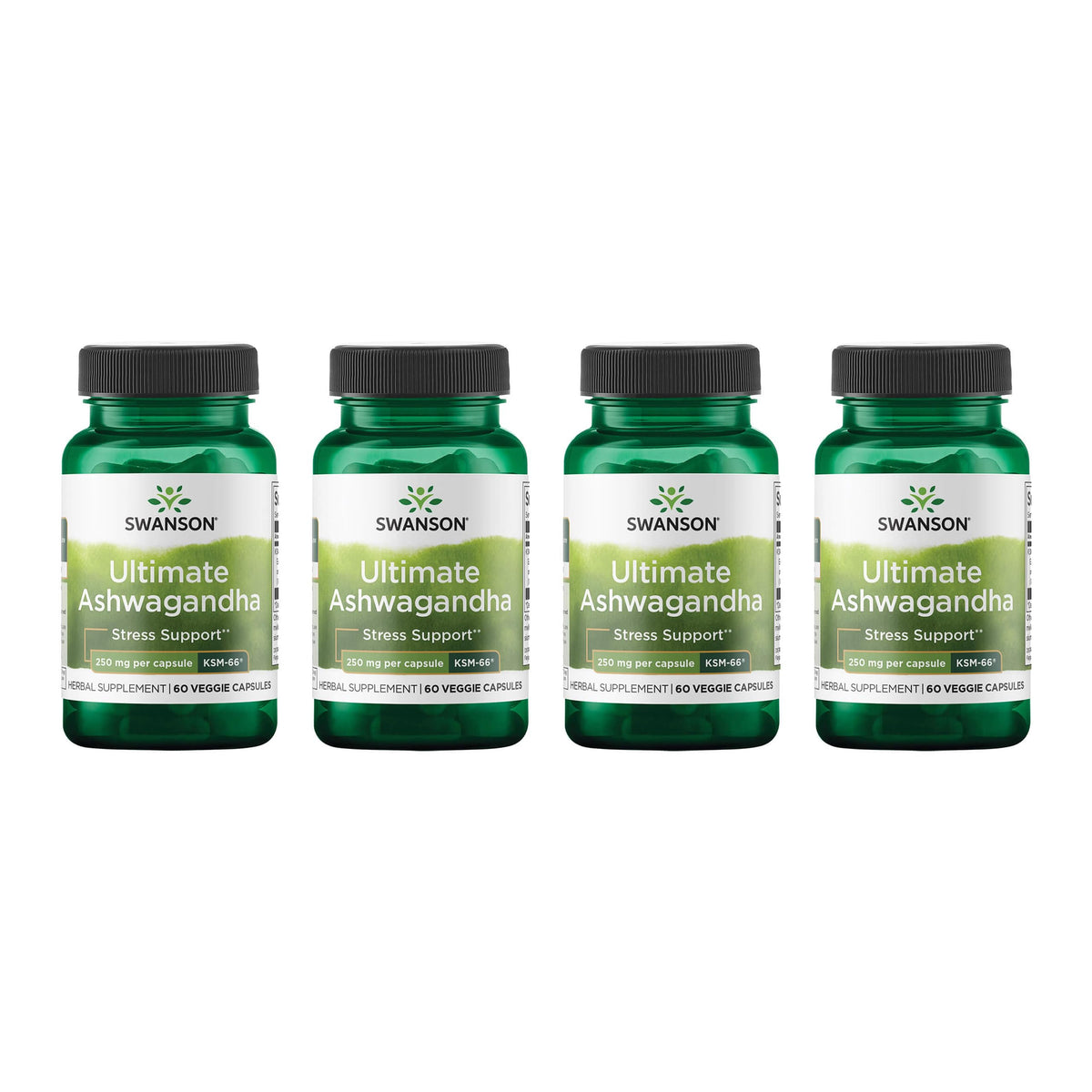 Swanson Ultimate Ashwagandha KSM-66 bottle for daily stress support
