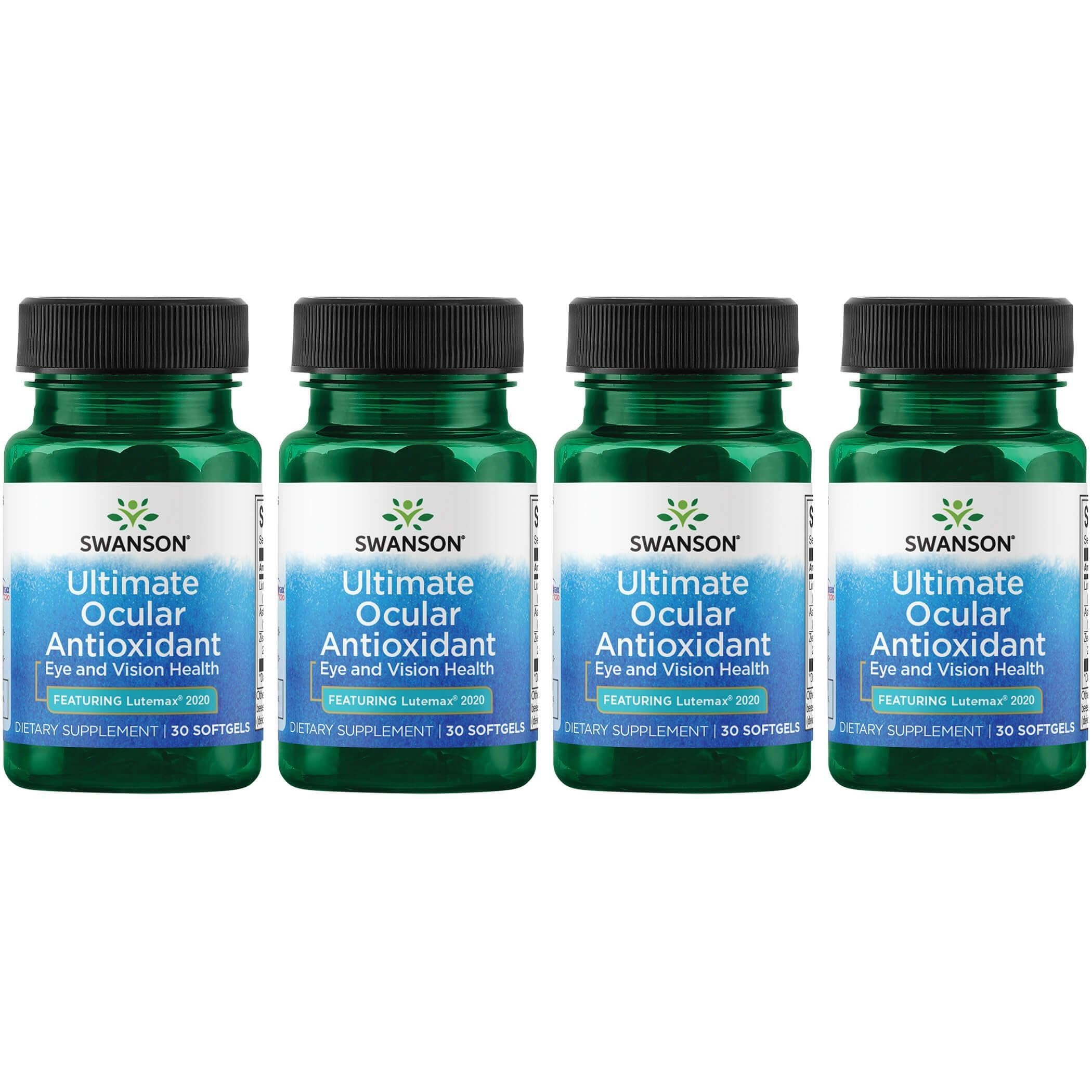 Swanson Ultimate Ocular Antioxidant bottle with Lutemax 2020 for eye health support