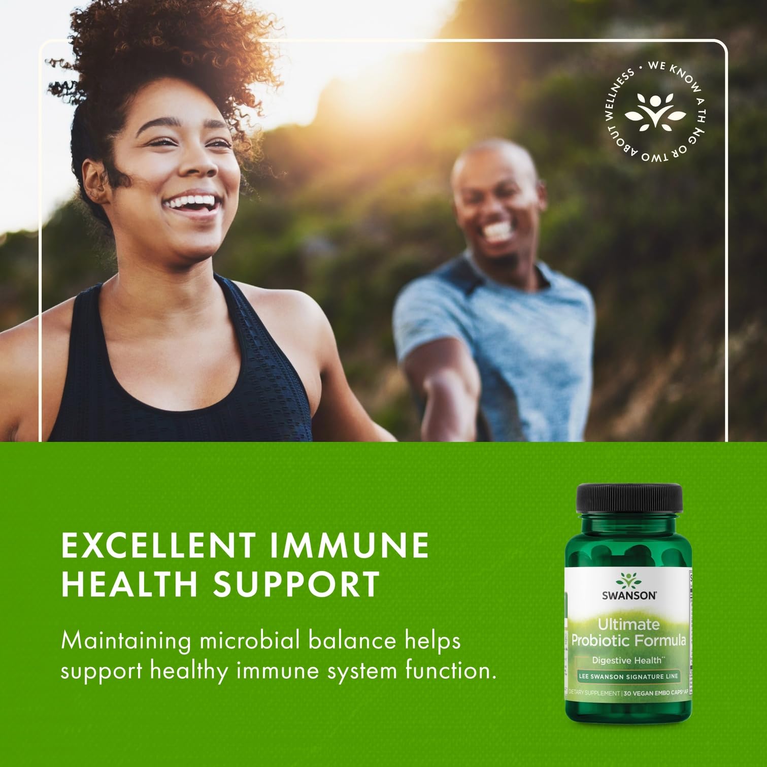 Swanson probiotic 3-pack label showcases convenient multi-pack.