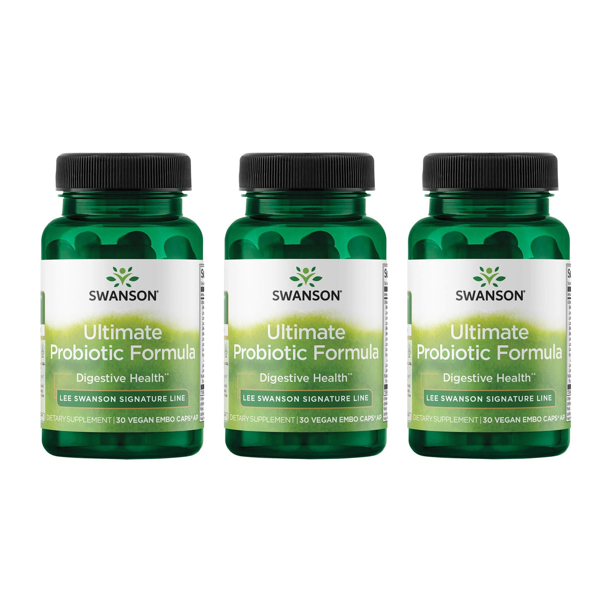 Swanson Ultimate Probiotic bottle front highlighting 66B CFU for gut balance.