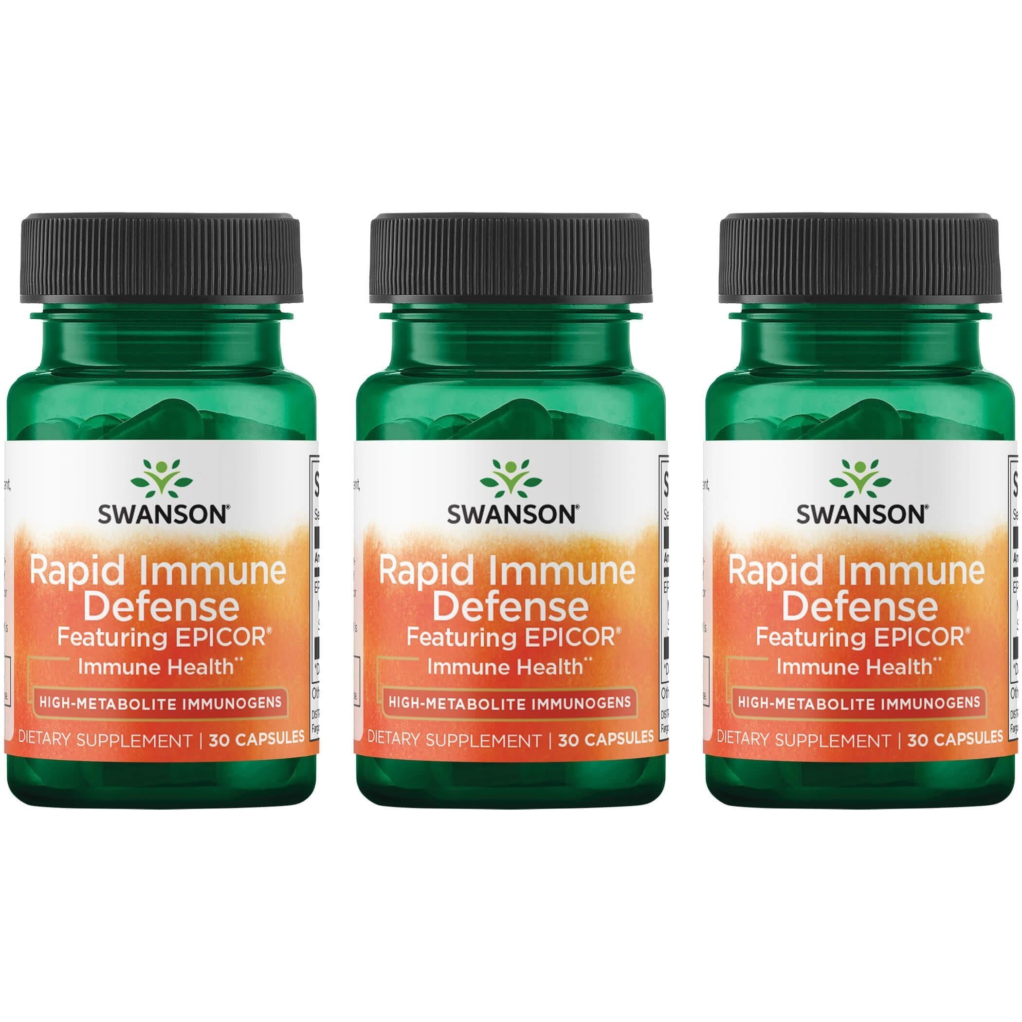 Swanson Ultra Rapid Immune Defense bottle with Epicor 500 mg supports daily immune balance
