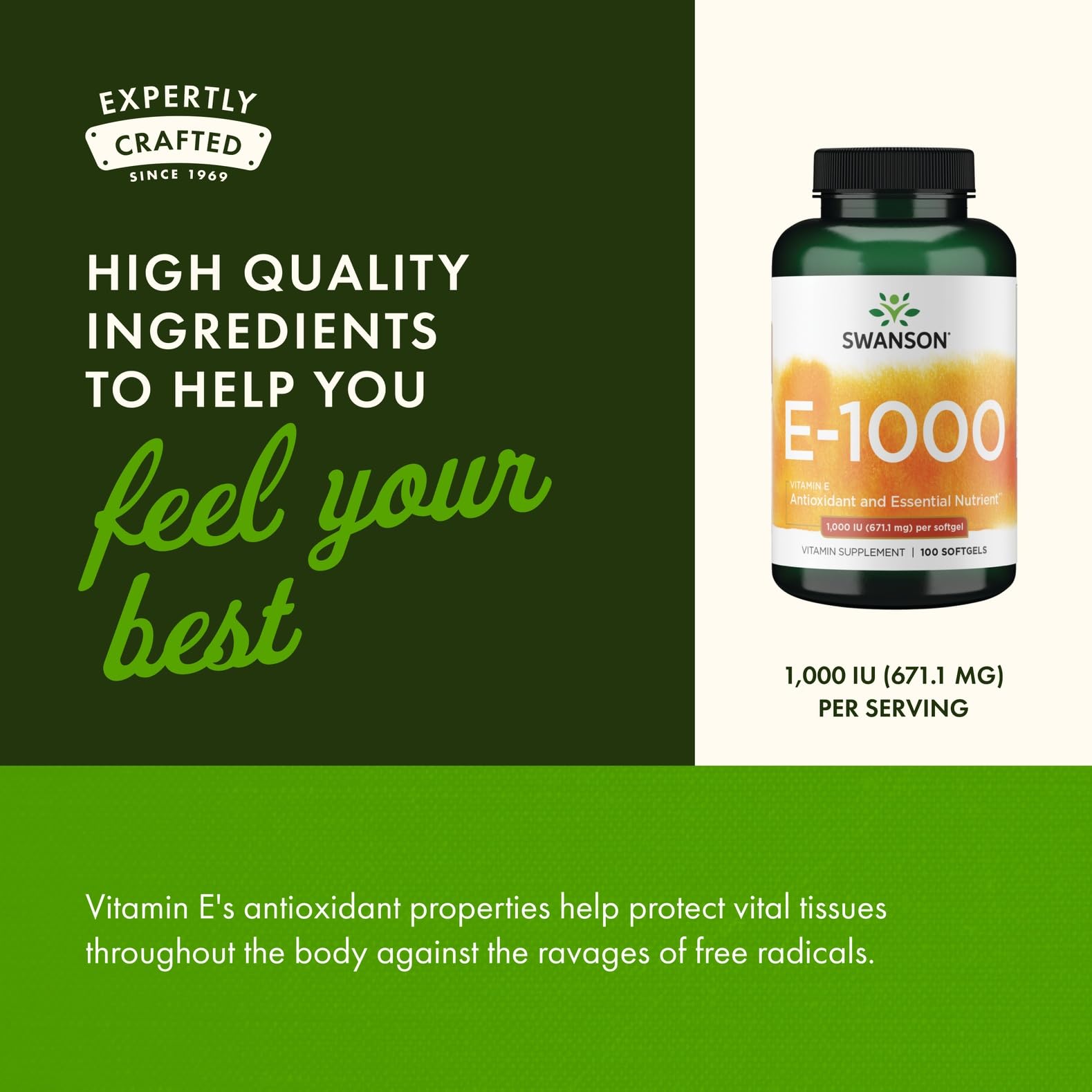 Swanson Vitamin E daily-use pour shot demonstrates easy dosing.
