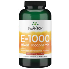 Swanson Vitamin E mixed tocopherols bottle pour for daily antioxidant support