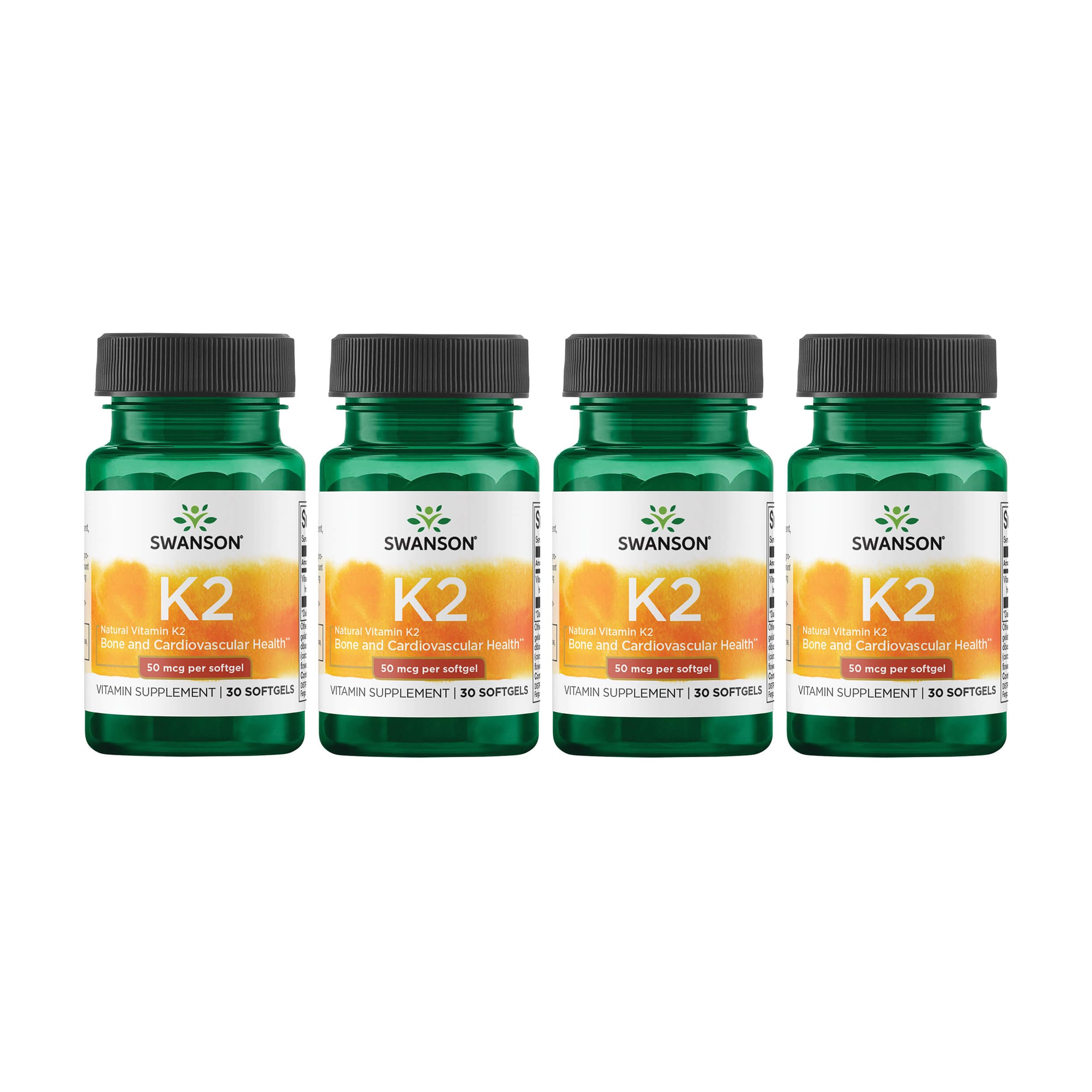 Swanson Vitamin K2 MK-7 Natto softgels bottle, ideal for daily supplementation