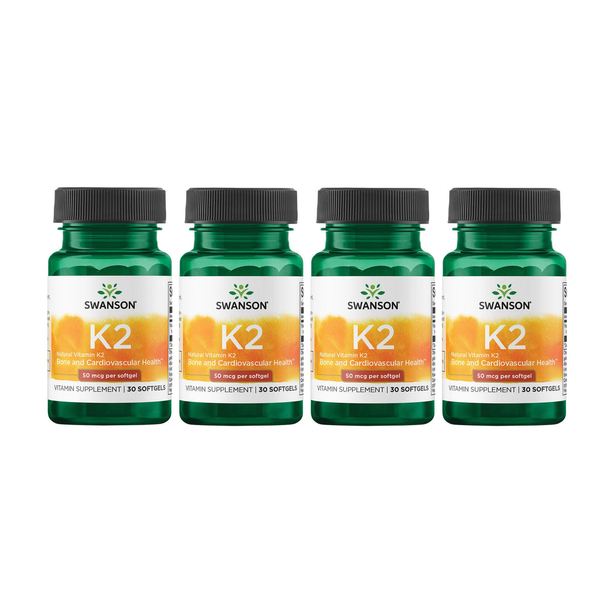 Swanson Vitamin K2 MK-7 Natto softgels bottle, ideal for daily supplementation