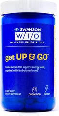 Swanson WIO Get UP & GO bottle promotes balanced energy for daily tasks.
