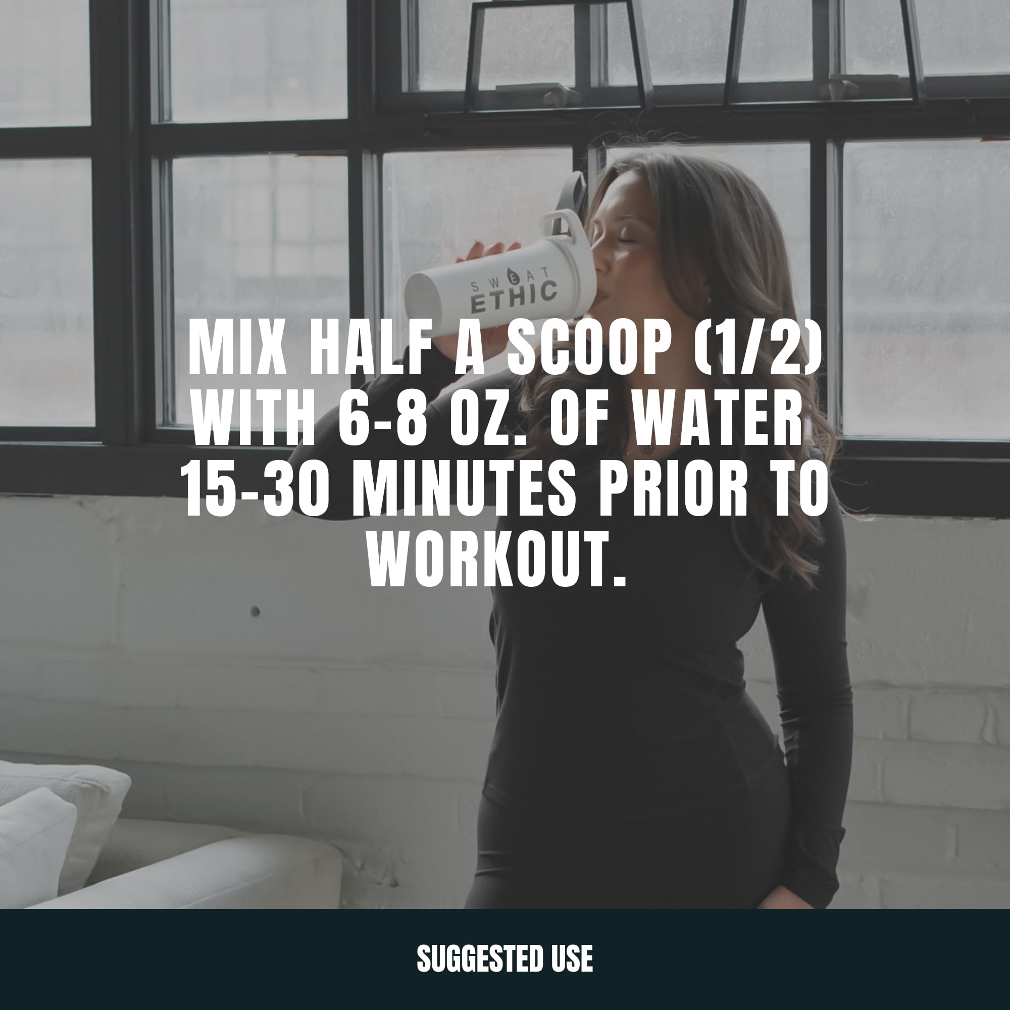 Sweat Ethic Pump Pre Workout Alpha GPC for focus during sessions