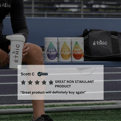 Sweat Ethic Pump Pre Workout BetaPower supports longer training endurance