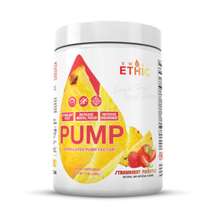 Sweat Ethic Pump Pre Workout Strawberry Pineapple bottle offers a flavorful, stimulant-free pre‑workout option