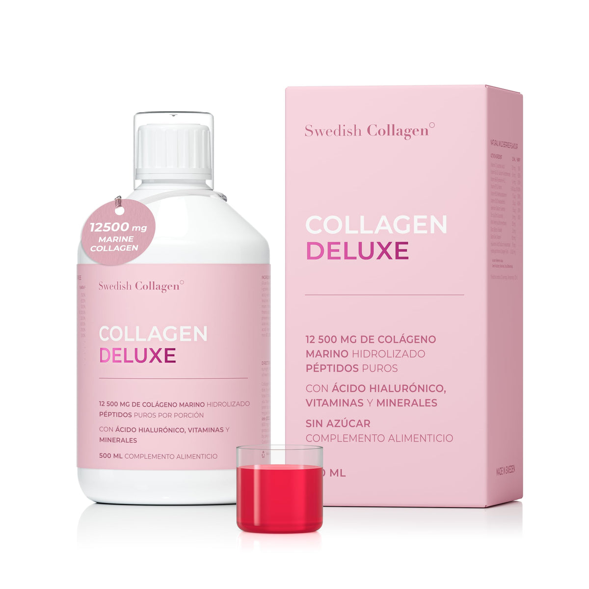 Swedish Collagen Deluxe bottle pour for daily skin and hair support