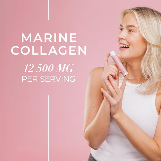Swedish Collagen Deluxe daily shot pour ready to take as part of a routine