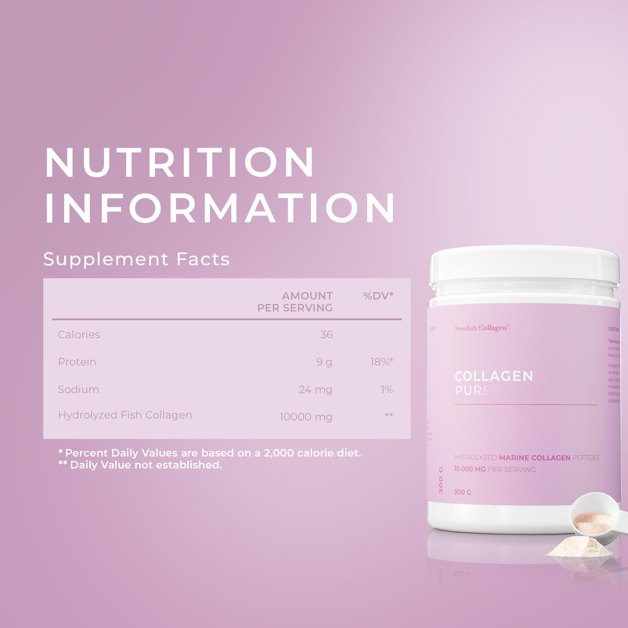 Swedish Collagen packaging is recyclable and eco-friendly.