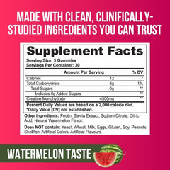 Sweet Cre Creatine Gummies Gluten Dairy Soy Free, allergy-friendly option.