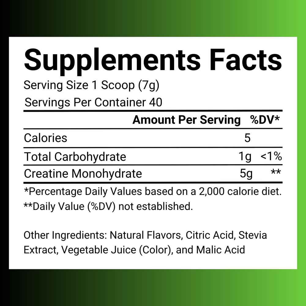 Sweet Cre Creatine Monohydrate Fruit Punch bottle ready for daily use