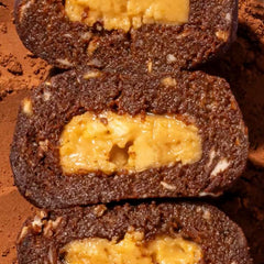 Sweet Nothings bites nutrition label close-up for calories and fiber