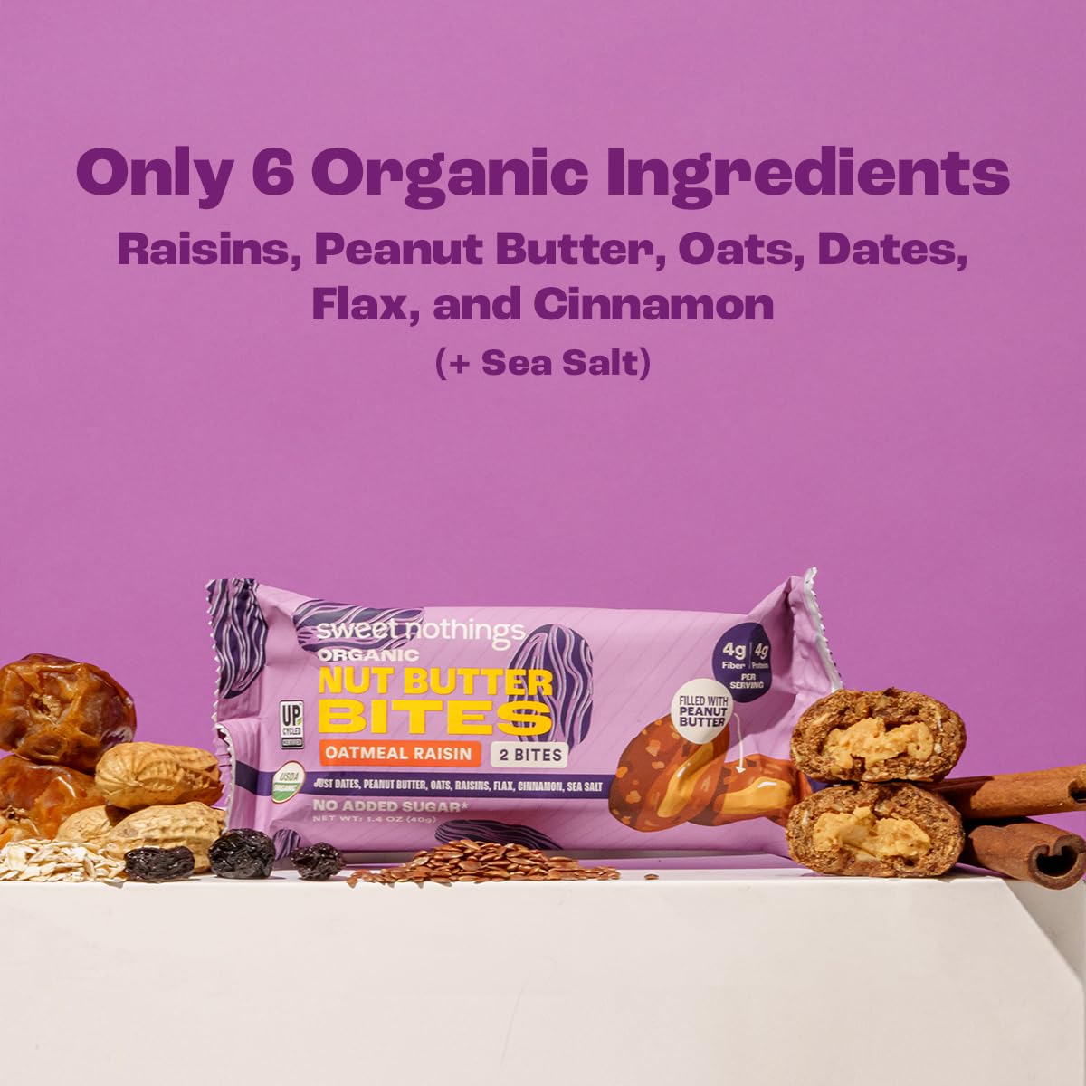 Sweet Nothings 2-bite pack ready for pre-workout energy boost.
