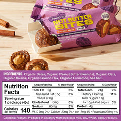 Close-up of oats, raisins, and peanut butter center in Sweet Nothings bites for energy.
