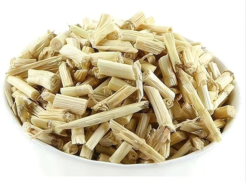 Sweet Post dried lalang grass rhizome crumbly texture suitable for simmering recipes.